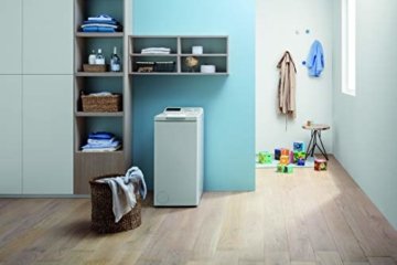 Privileg PWT E71253P N (DE) Toplader Waschmaschine / 7 kg / 1152 UpM/Soft-Opening/Kurz 45‘/Startzeitvorwahl/Wolle-Programm/Wasserschutz/Bügelleicht-Option/Kindersicherung Weiß - 4